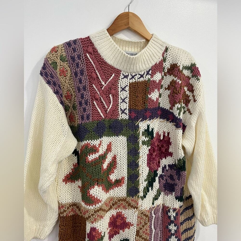 Cabin Creek Vintage Knit Sweater Large Grandma Cottagecore - Picture 3 of 10